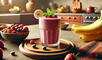 Batido proteico de frutos rojos para después de intensos ejercicios.