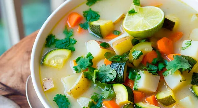 La sopa de calabacita es una excelente opción para la cena, ya que es saciante y baja en calorías. 