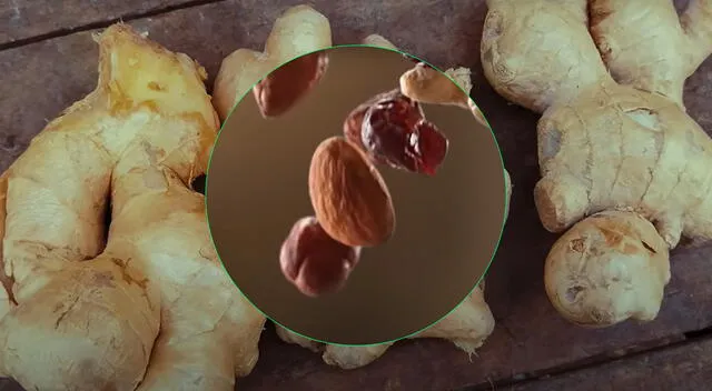 Mejora tu alimentación incluyendo jengibre y frutos secos a tus dietas. Foto: composición GLR/difusión Mejora tu alimentación incluyendo jengibre y frutos secos a tus dietas. Foto: composición GLR/difusión