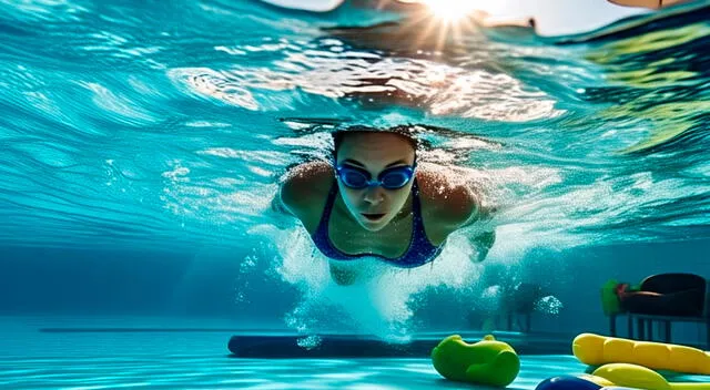 La natación es conocida por sus efectos positivos en el bienestar emocional. La natación es conocida por sus efectos positivos en el bienestar emocional.