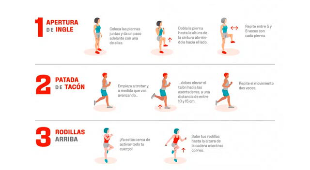 Ejercicios para calentar antes de una pichanga y evitar lesiones. Ejercicios para calentar antes de una pichanga y evitar lesiones.