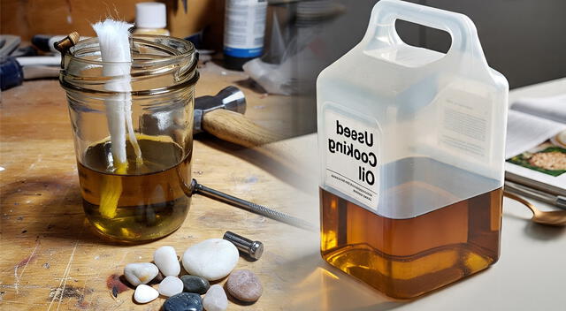 Con simples materiales, es posible crear antorchas decorativas y funcionales usando aceite de cocina reciclado. Con simples materiales, es posible crear antorchas decorativas y funcionales usando aceite de cocina reciclado.