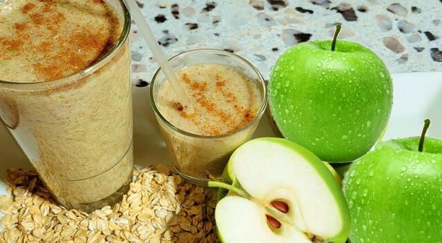 Licuado de avena y manzana Licuado de avena y manzana