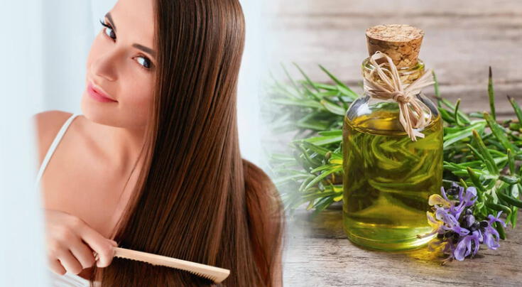 Aceite natural para el rápido crecimiento del cabello.
