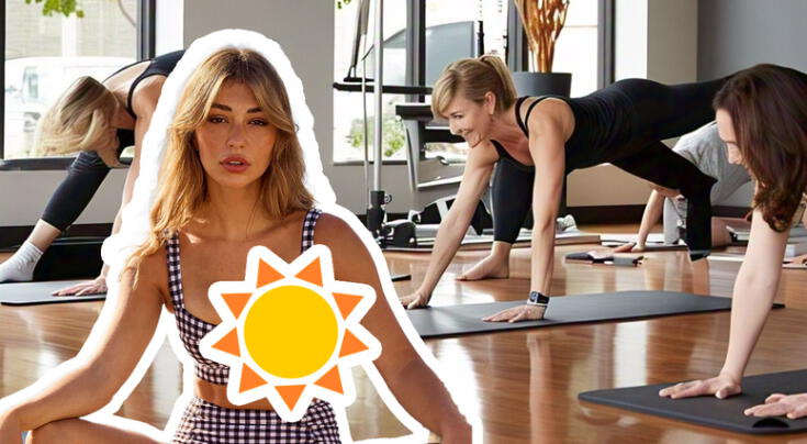 Pilates con pesas para marcar abdomen y fortalecer brazos.
