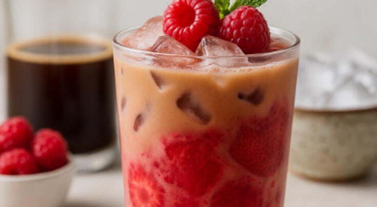 El despertar perfecto: café con frambuesa.
