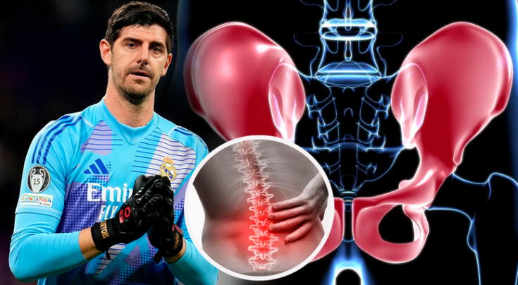 Thibaut Courtois sufre sacroileítis, una inflamación en la parte baja de la espalda.