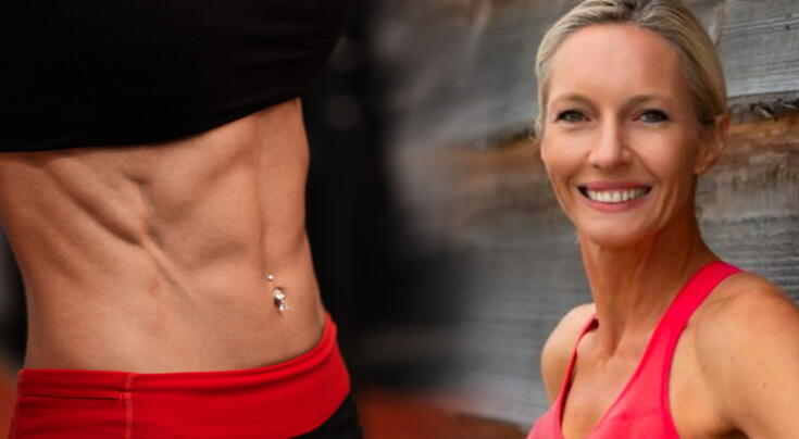 Abdominales de pie ideal para mayores de 50.